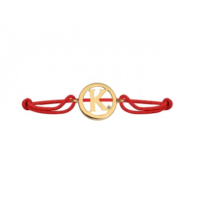 Alphabet K Gold Bracelet